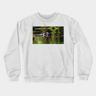 Alligator Under Water Crewneck Sweatshirt